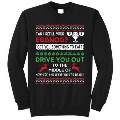 Can I Refill Your Eggnog Funny Christmas Vacation Quote Sweatshirt