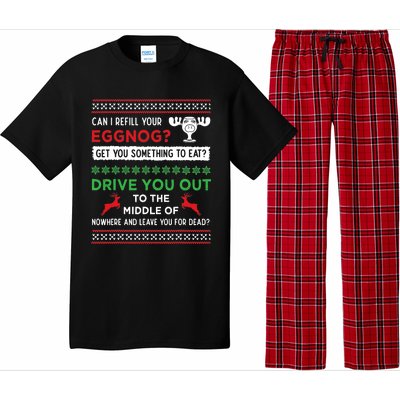 Can I Refill Your Eggnog Funny Christmas Vacation Quote Pajama Set