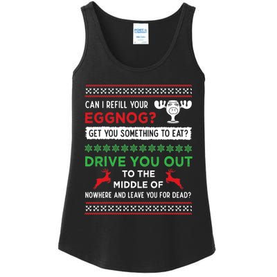 Can I Refill Your Eggnog Funny Christmas Vacation Quote Ladies Essential Tank