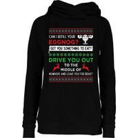 Can I Refill Your Eggnog Funny Christmas Vacation Quote Womens Funnel Neck Pullover Hood