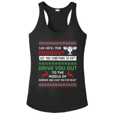 Can I Refill Your Eggnog Funny Christmas Vacation Quote Ladies PosiCharge Competitor Racerback Tank