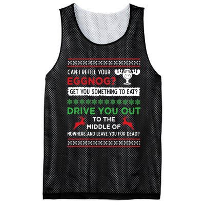 Can I Refill Your Eggnog Funny Christmas Vacation Quote Mesh Reversible Basketball Jersey Tank