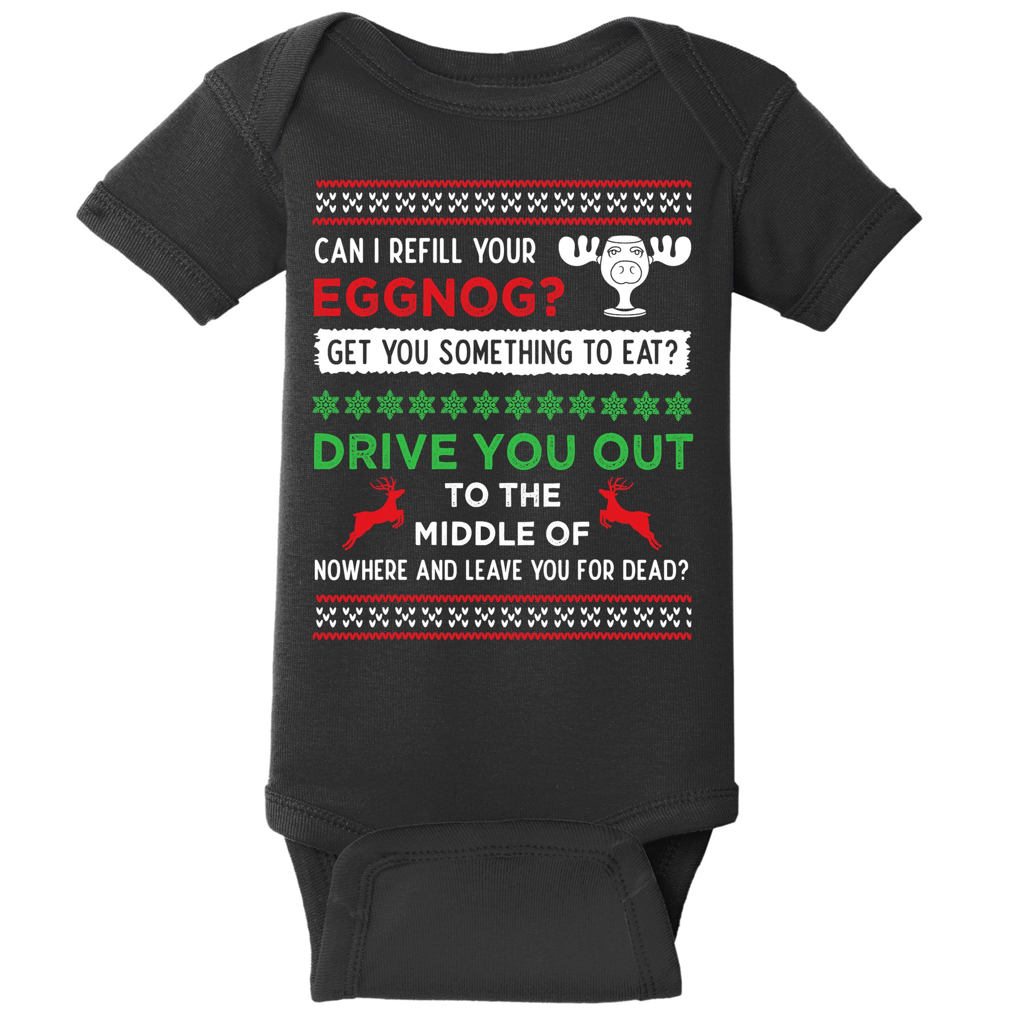 Can I Refill Your Eggnog Funny Christmas Vacation Quote Baby Bodysuit