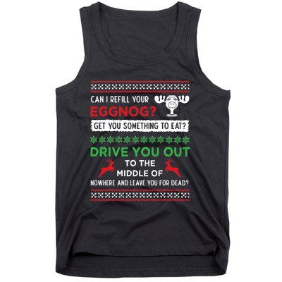 Can I Refill Your Eggnog Funny Christmas Vacation Quote Tank Top