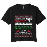 Can I Refill Your Eggnog Funny Christmas Vacation Quote Women's Crop Top Tee