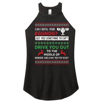 Can I Refill Your Eggnog Funny Christmas Vacation Quote Women's Perfect Tri Rocker Tank