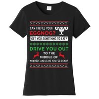 Can I Refill Your Eggnog Funny Christmas Vacation Quote Women's T-Shirt