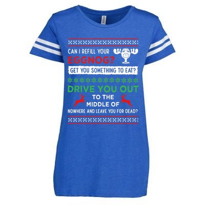 Can I Refill Your Eggnog Funny Christmas Vacation Quote Enza Ladies Jersey Football T-Shirt