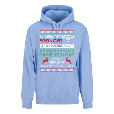 Can I Refill Your Eggnog Funny Christmas Vacation Quote Unisex Surf Hoodie