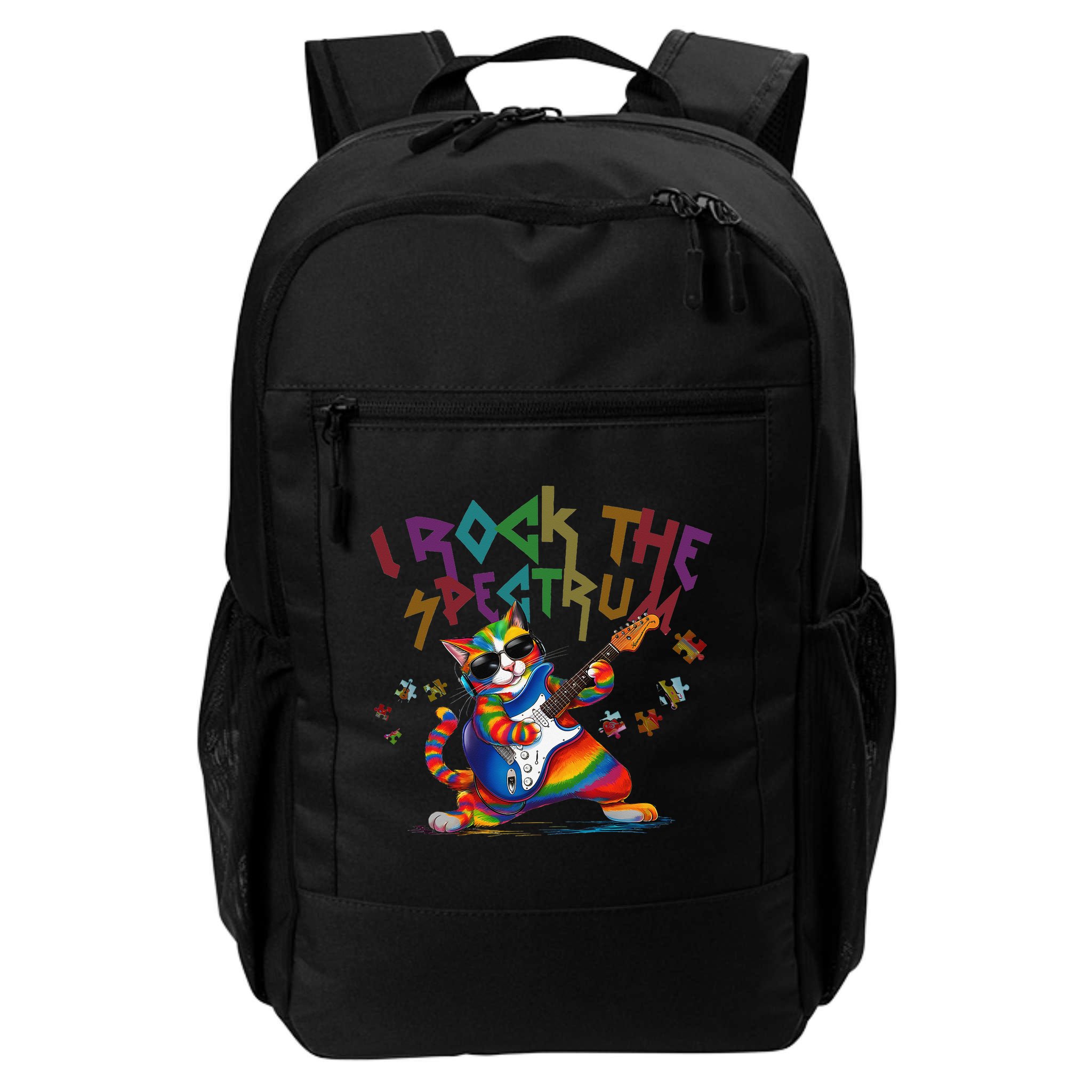Cute I ROCK THE SPECTRUM Autism Awareness Support Love Backpack