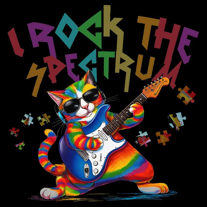 Cute I ROCK THE SPECTRUM Autism Awareness Support Love Drawstring Bag