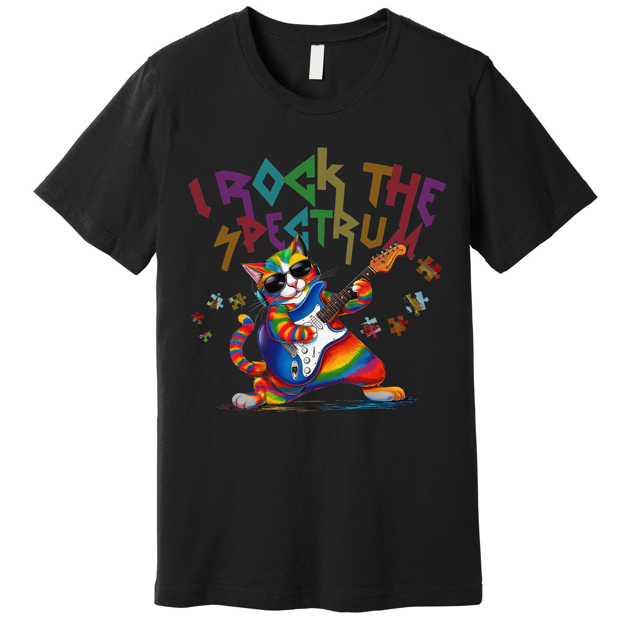 Cute I ROCK THE SPECTRUM Autism Awareness Support Love Premium T-Shirt