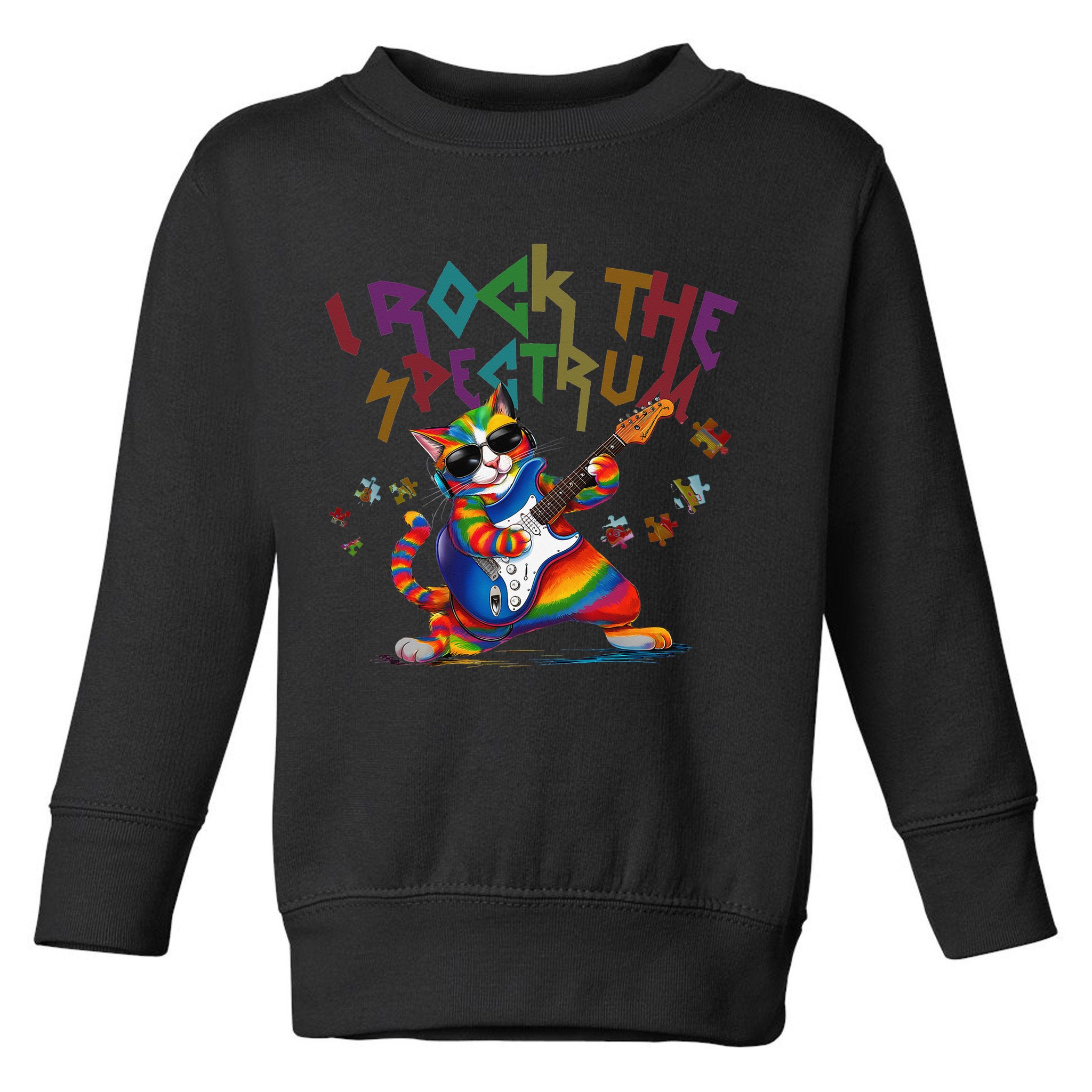 Cute I ROCK THE SPECTRUM Autism Awareness Support Love Toddler Sweatshirt