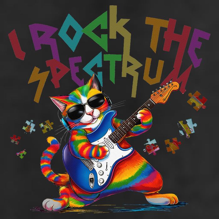 Cute I ROCK THE SPECTRUM Autism Awareness Support Love Hat