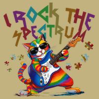 Cute I ROCK THE SPECTRUM Autism Awareness Support Love Cooling Performance Crew T-Shirt
