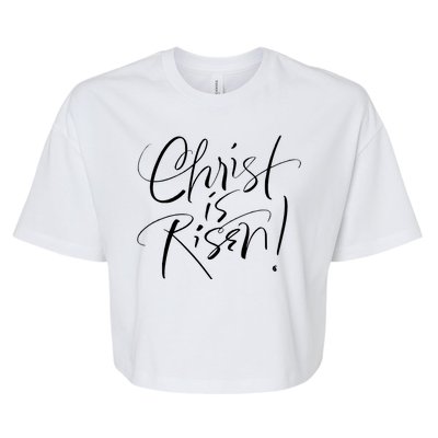 Christ Is Risen Easter Holiday Gift Bella+Canvas Jersey Crop Tee