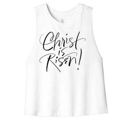 Christ Is Risen Easter Holiday Gift Women's Racerback Cropped Tank