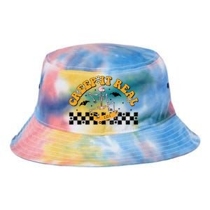 Creep It Real Skateboarding Ghost Retro Halloween Costume Cool Gift Tie Dye Newport Bucket Hat