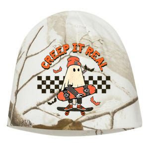 Creep It Real Skateboarding Ghost Retro Halloween Costume Kati - Camo Knit Beanie