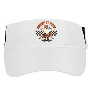 Creep It Real Skateboarding Ghost Retro Halloween Costume Adult Drive Performance Visor