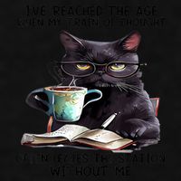 Cat Ive Reached The Age When My Train Of Thought Ladies PosiCharge Tri-Blend Wicking Tank