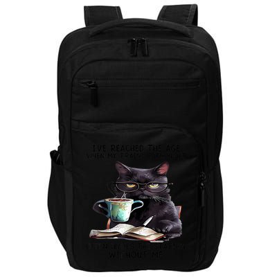 Cat Ive Reached The Age When My Train Of Thought Impact Tech Backpack