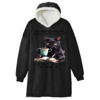 Cat Ive Reached The Age When My Train Of Thought Hooded Wearable Blanket