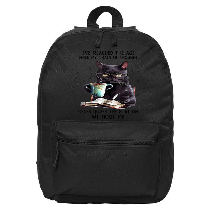 Cat Ive Reached The Age When My Train Of Thought 16 in Basic Backpack