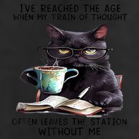 Cat Ive Reached The Age When My Train Of Thought 25L Jumbo Tote