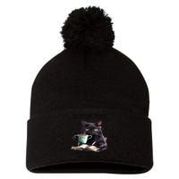 Cat Ive Reached The Age When My Train Of Thought Pom Pom 12in Knit Beanie