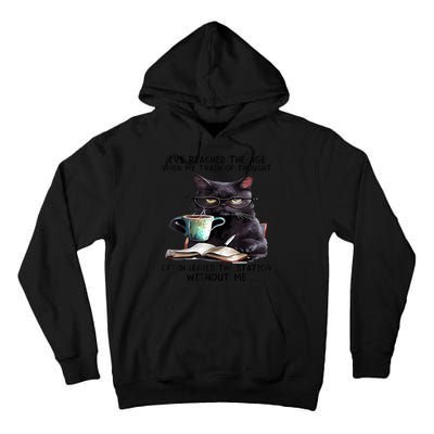 Cat Ive Reached The Age When My Train Of Thought Tall Hoodie