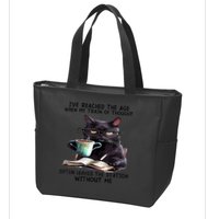 Cat Ive Reached The Age When My Train Of Thought Zip Tote Bag