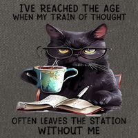 Cat Ive Reached The Age When My Train Of Thought Cotton Canvas Backpack