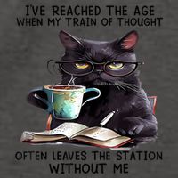 Cat Ive Reached The Age When My Train Of Thought Vector Backpack