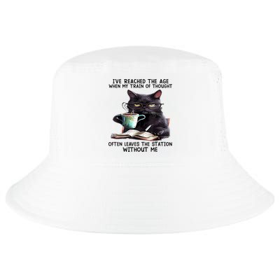Cat Ive Reached The Age When My Train Of Thought Cool Comfort Performance Bucket Hat