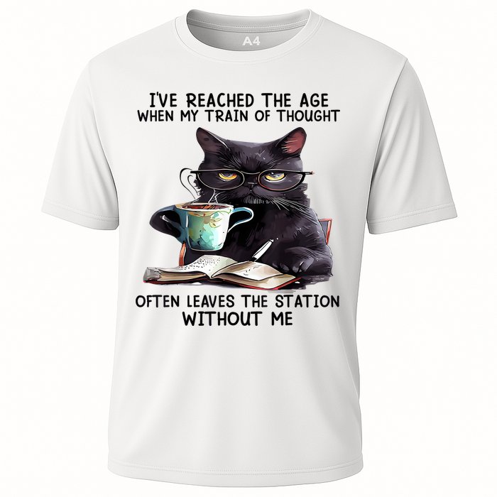 Cat Ive Reached The Age When My Train Of Thought Performance Shirt