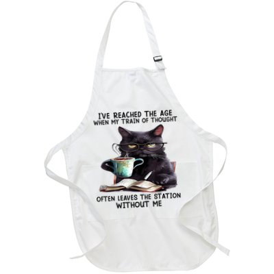 Cat Ive Reached The Age When My Train Of Thought Apron