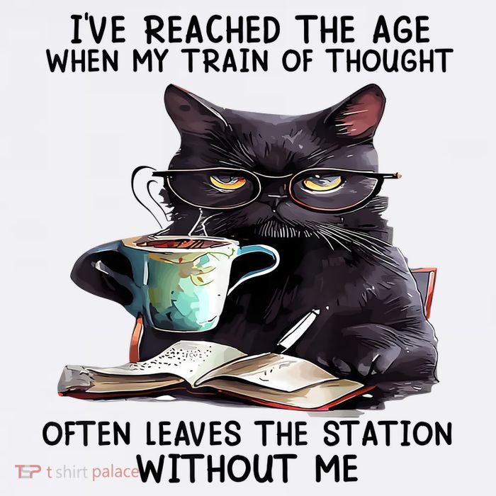 Cat Ive Reached The Age When My Train Of Thought Apron