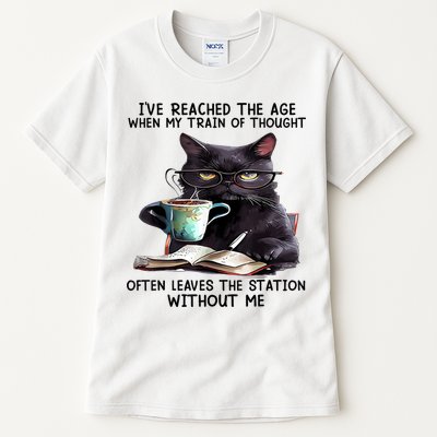 Cat Ive Reached The Age When My Train Of Thought Tall T-Shirt