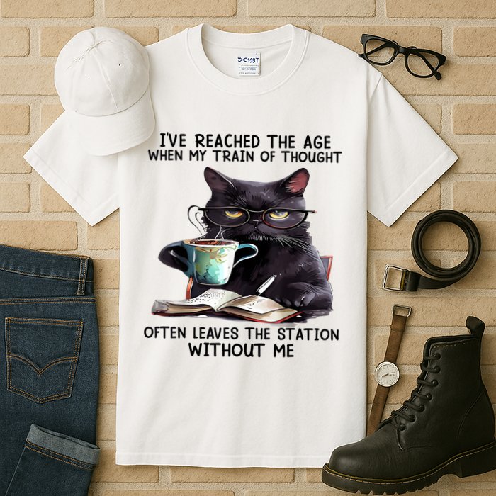 Cat Ive Reached The Age When My Train Of Thought Tall T-Shirt