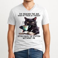 Cat Ive Reached The Age When My Train Of Thought V-Neck T-Shirt