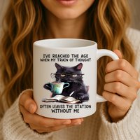 Cat Ive Reached The Age When My Train Of Thought Mug