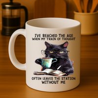 Cat Ive Reached The Age When My Train Of Thought Mug
