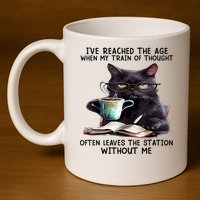 Cat Ive Reached The Age When My Train Of Thought 11oz C Handle Ceramic Mug