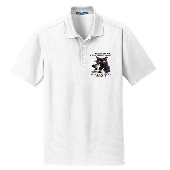 Cat Ive Reached The Age When My Train Of Thought Dry Zone Grid Polo