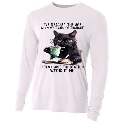Cat Ive Reached The Age When My Train Of Thought Cooling Performance Long Sleeve Crew