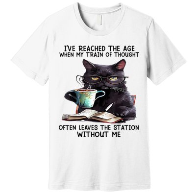 Cat Ive Reached The Age When My Train Of Thought Premium T-Shirt
