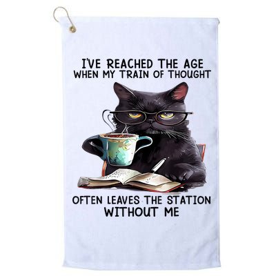 Cat Ive Reached The Age When My Train Of Thought Golf Towel