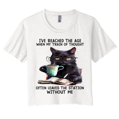Cat Ive Reached The Age When My Train Of Thought Crop Top
