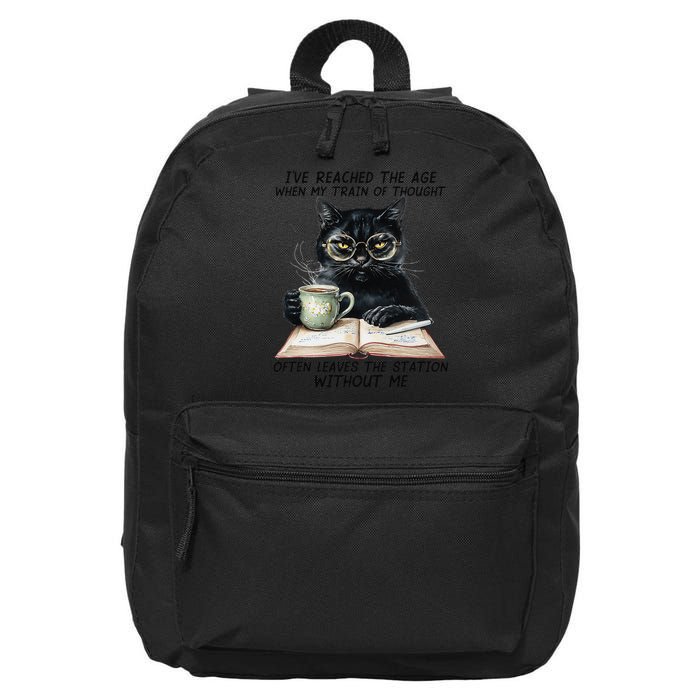 Cat IVe Reached The Age When My Train Of Thought 16 in Basic Backpack